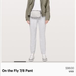Lululemon On The Fly 7/8 Pants size 10